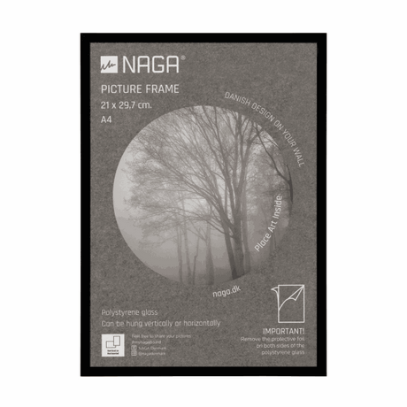 Sort billedramme, 21x29,7 cm, sort | Billedramme, 21x29,7 cm, sort  | Officely