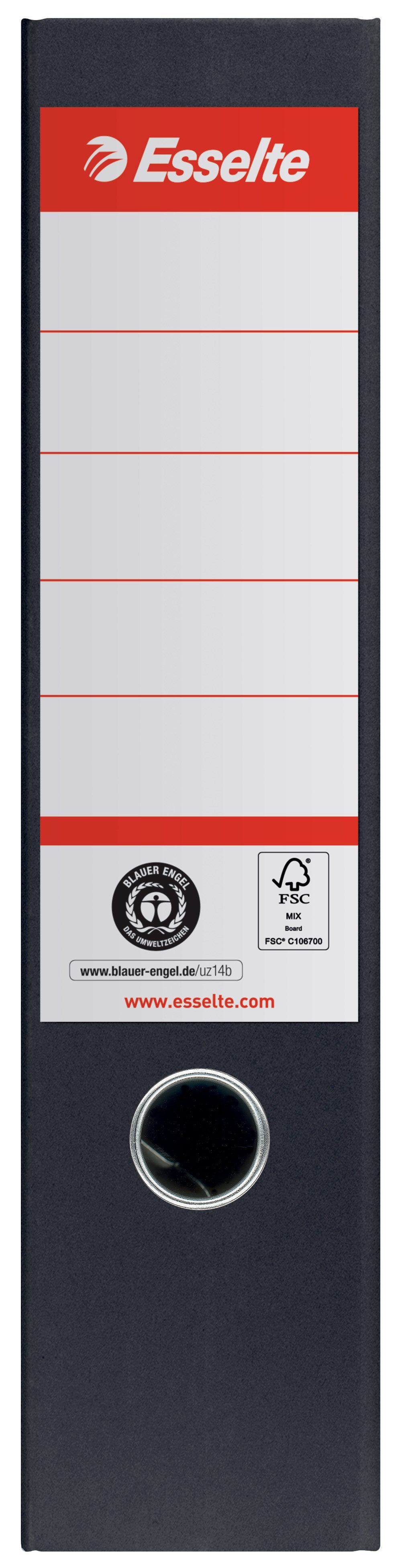 Brevordner No1 POB recycle A4 75mm sort