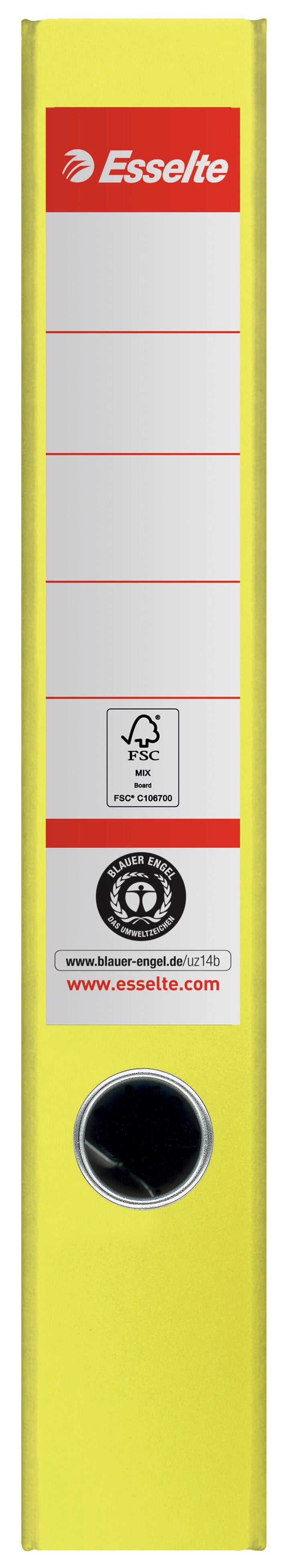 Brevordner No1 POB recycle A4 50mm gul