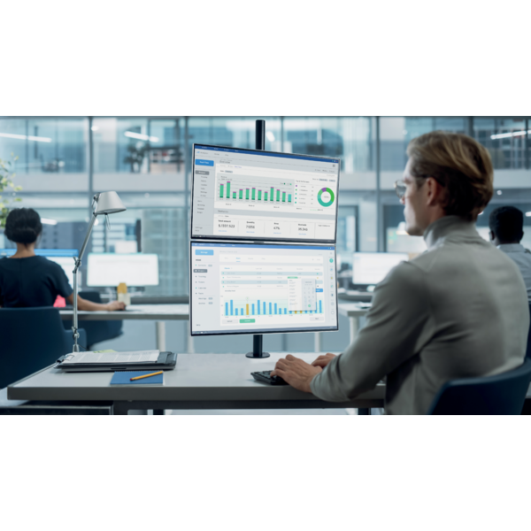 Kensington Dual Monitor Arm Vertical Stacking