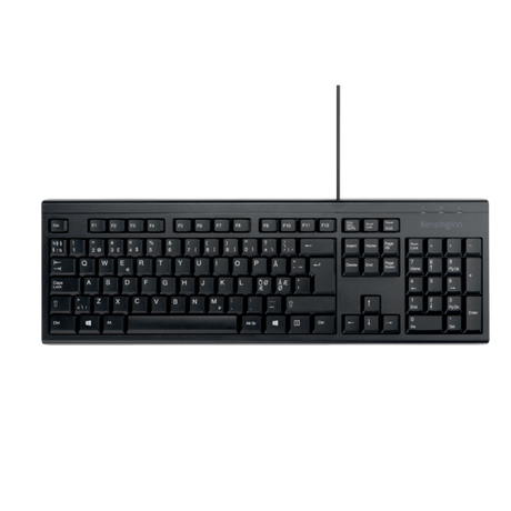 Kensington EQ Keyb. KB100S m/kabel (Nordic)