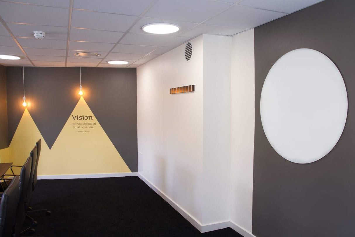 PURE White Magnetisk Glastavle rund | Dia. 100 cm. PURE White Magnetisk Glastavle | Officely