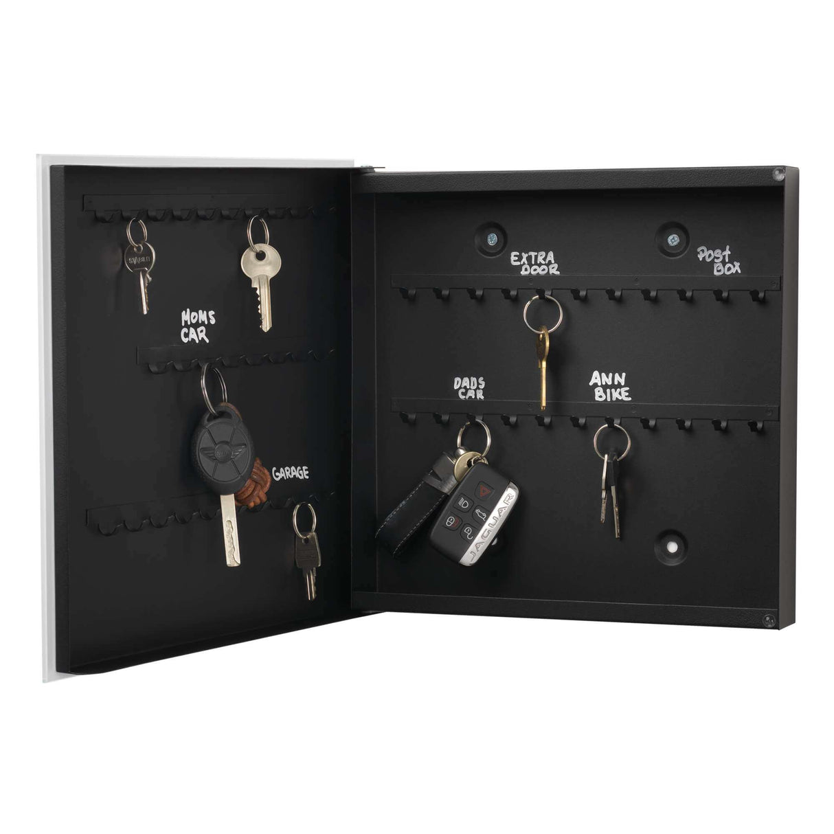 Sort glas Magnetisk | Sort glas Magnetisk nøgleskab  | Officely