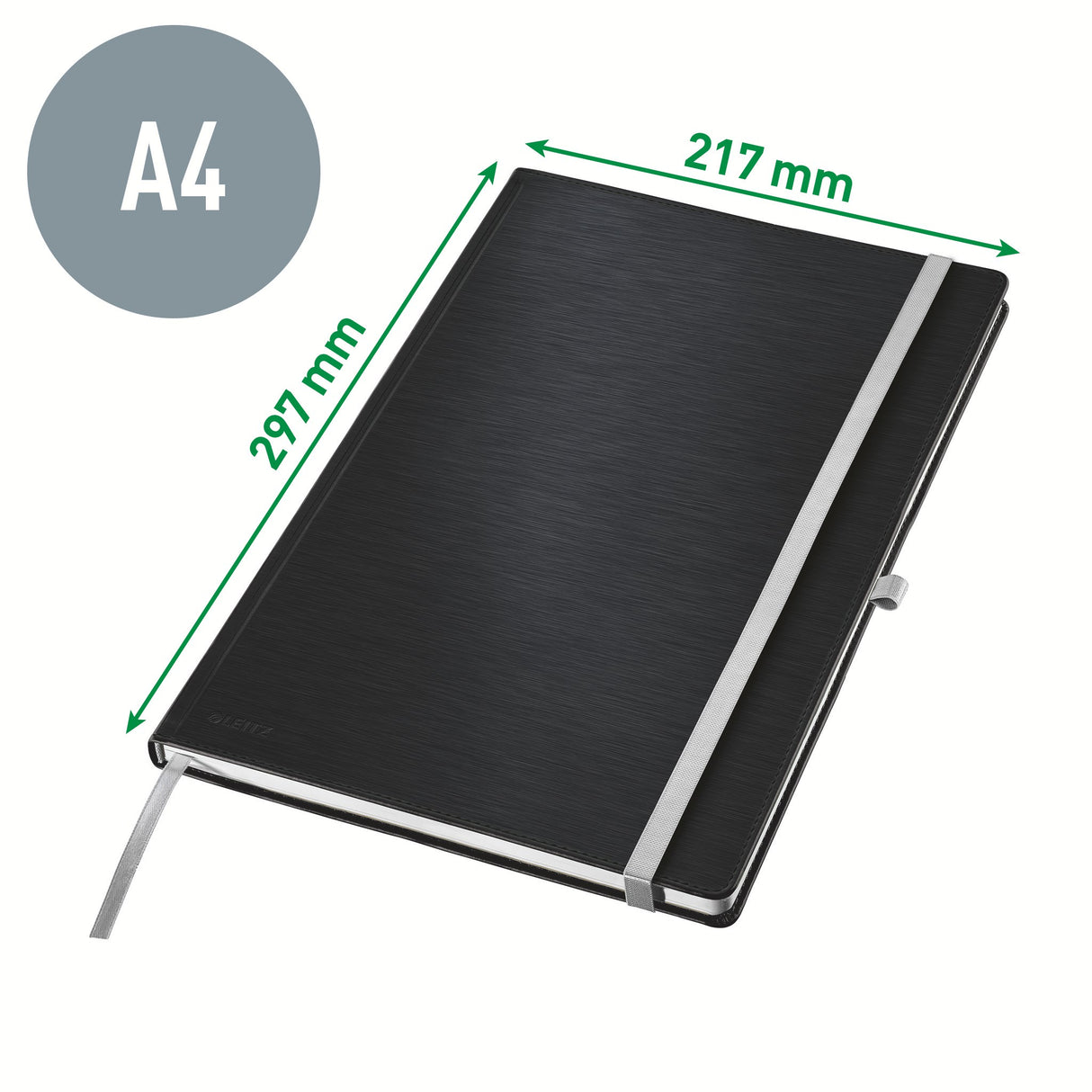 Notesbog Style hardcover A4 lin. 100g/80ark sort