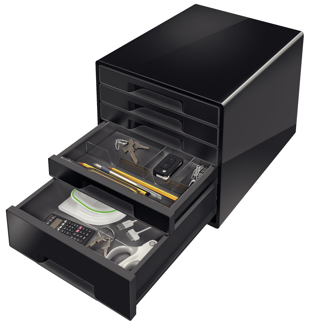Desk Cube Leitz Dual 5-skuffer sort