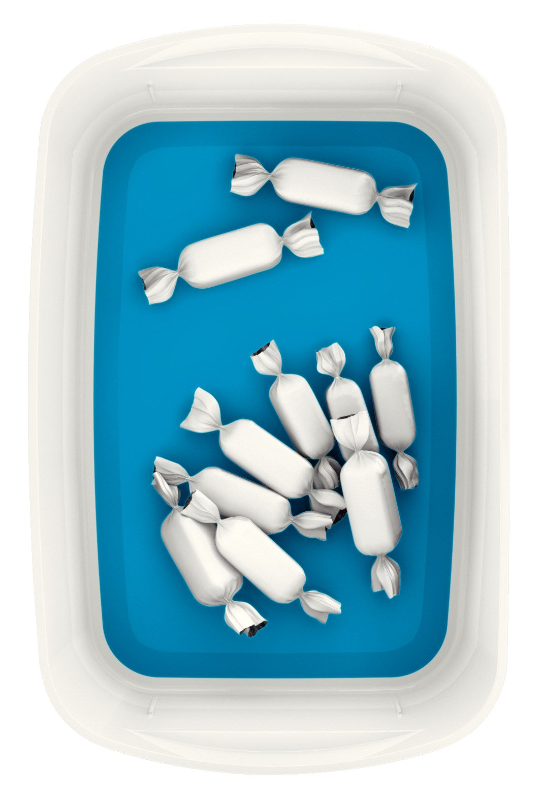 Opbevaringsbakke MyBox hvid/blå