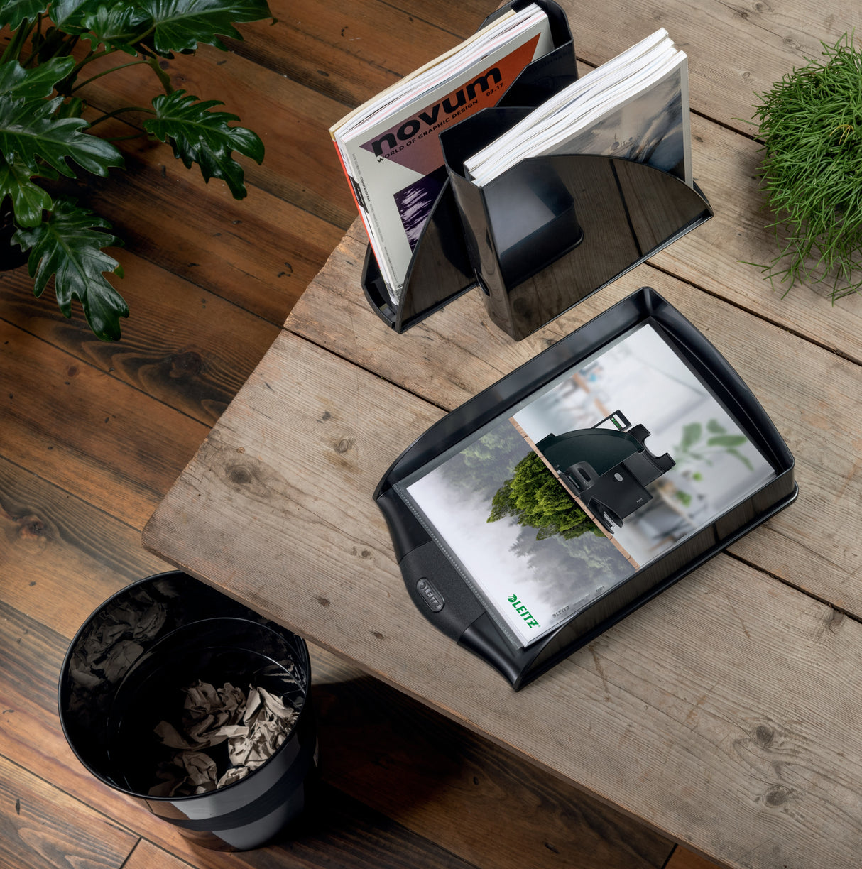 Papirkurv recycle 15 liter sort