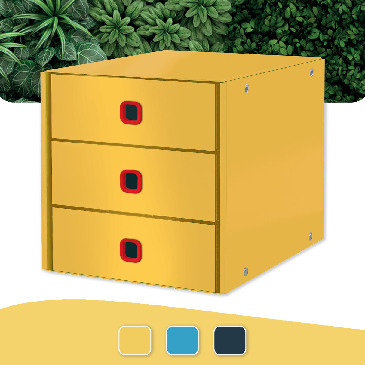 Skuffekabinet Click&Store Cosy 3 skuf gul