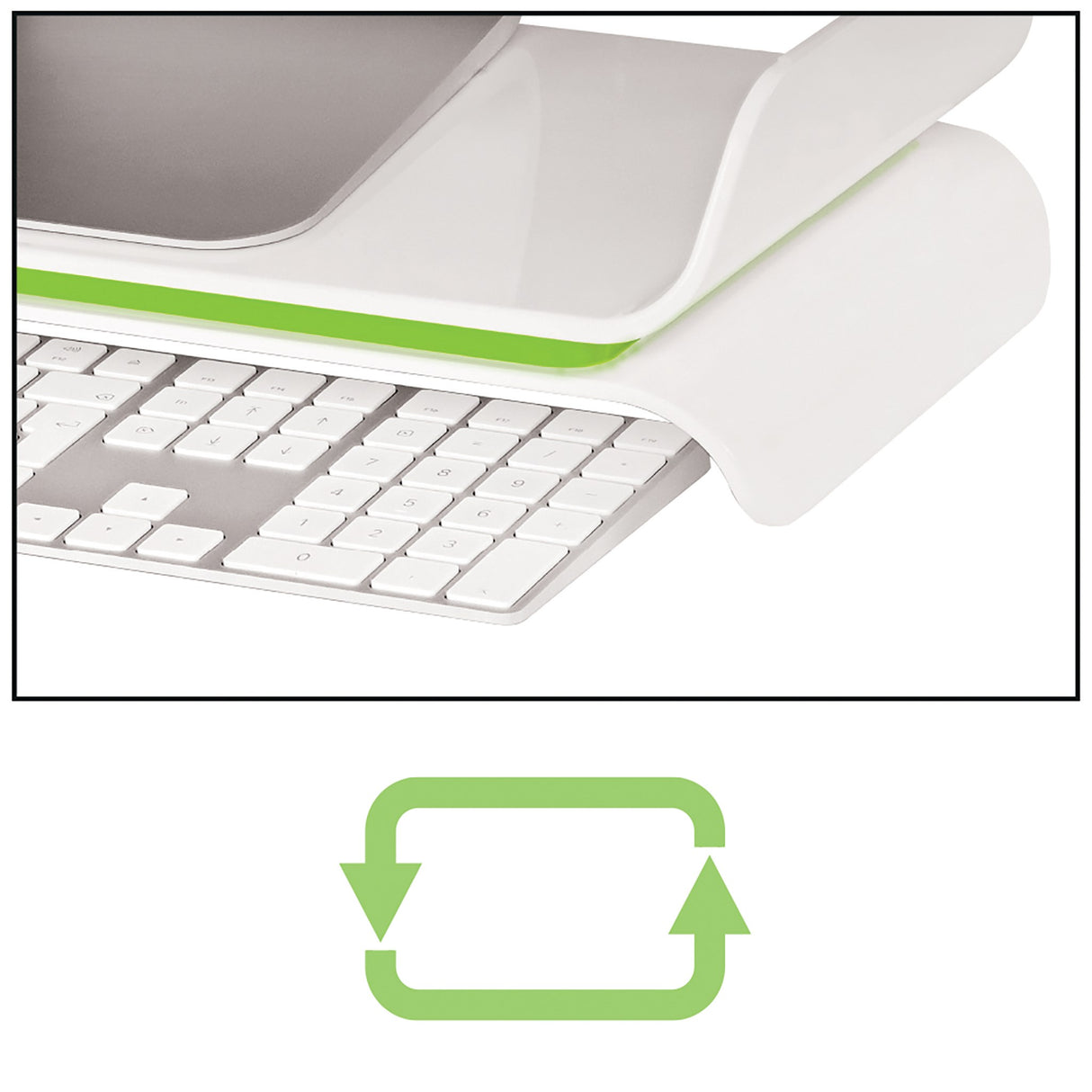 Monitor stand Ergo Leitz WOW grøn