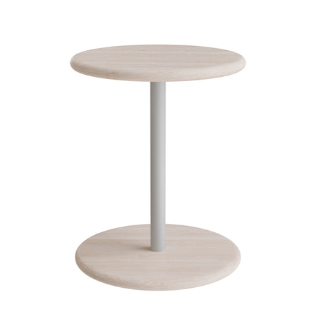 Taburet Donut 7301T, hvidpigmenteret ask, alugråt understel