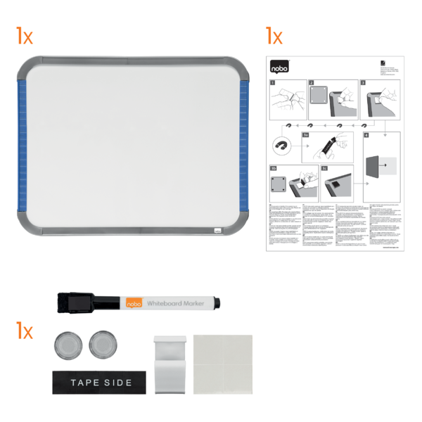 WB tavle Slim lakeret 22x28cm hvid