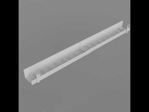 Kabelbakke Slim justerbar Sort