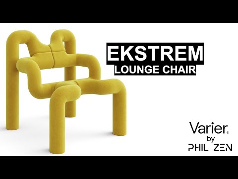 Stol Varier Ekstrem, sort uld Knit