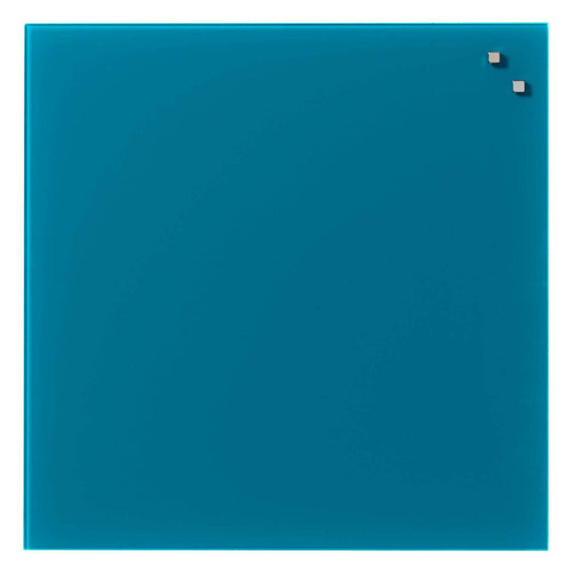 Aqua grøn glastavle 45 x 45 | 45 x 45 cm. Aqua grøn Magnetisk Glastavle  | Officely