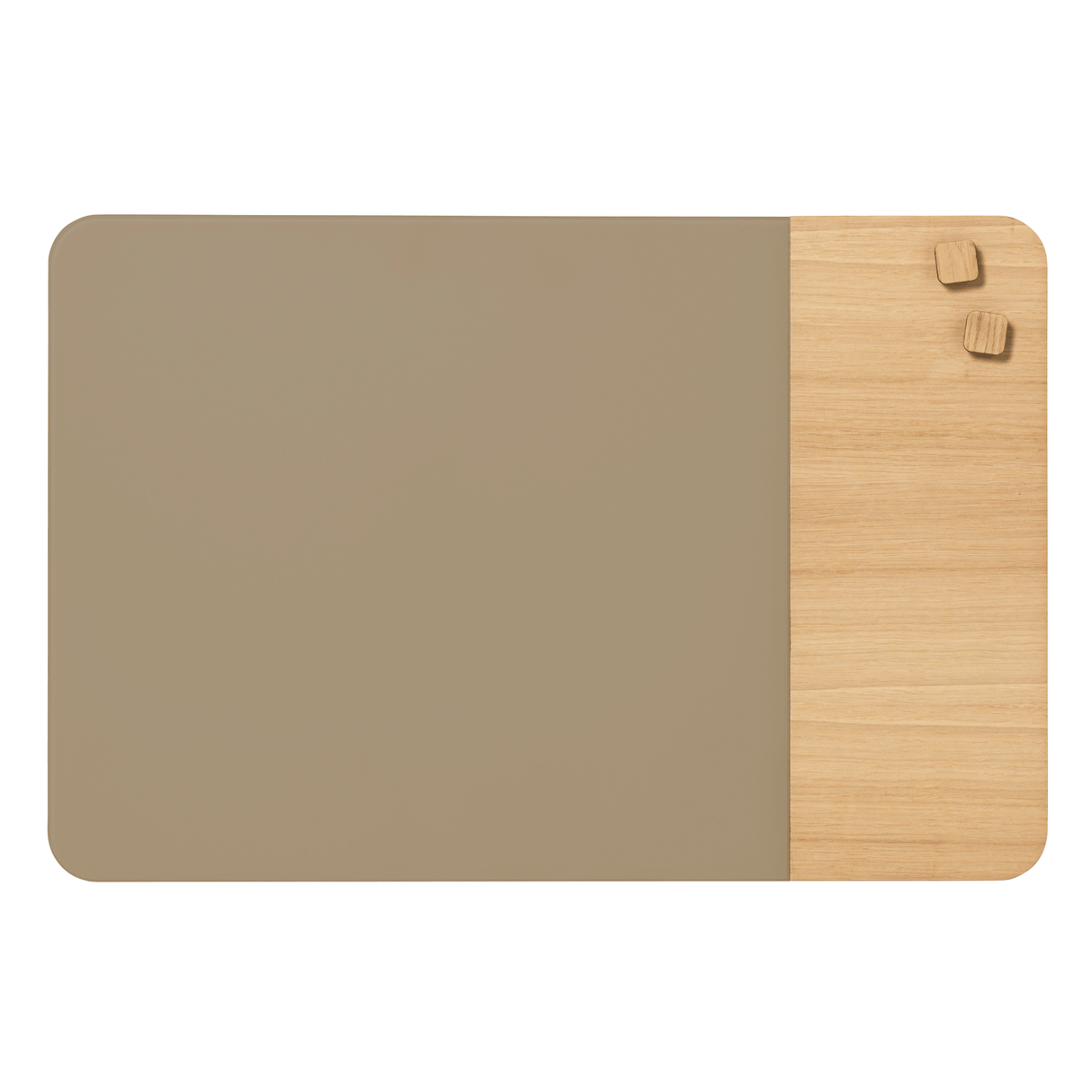 40 x 60 cm. Glas beige/Egefiner Magnetisk tavle