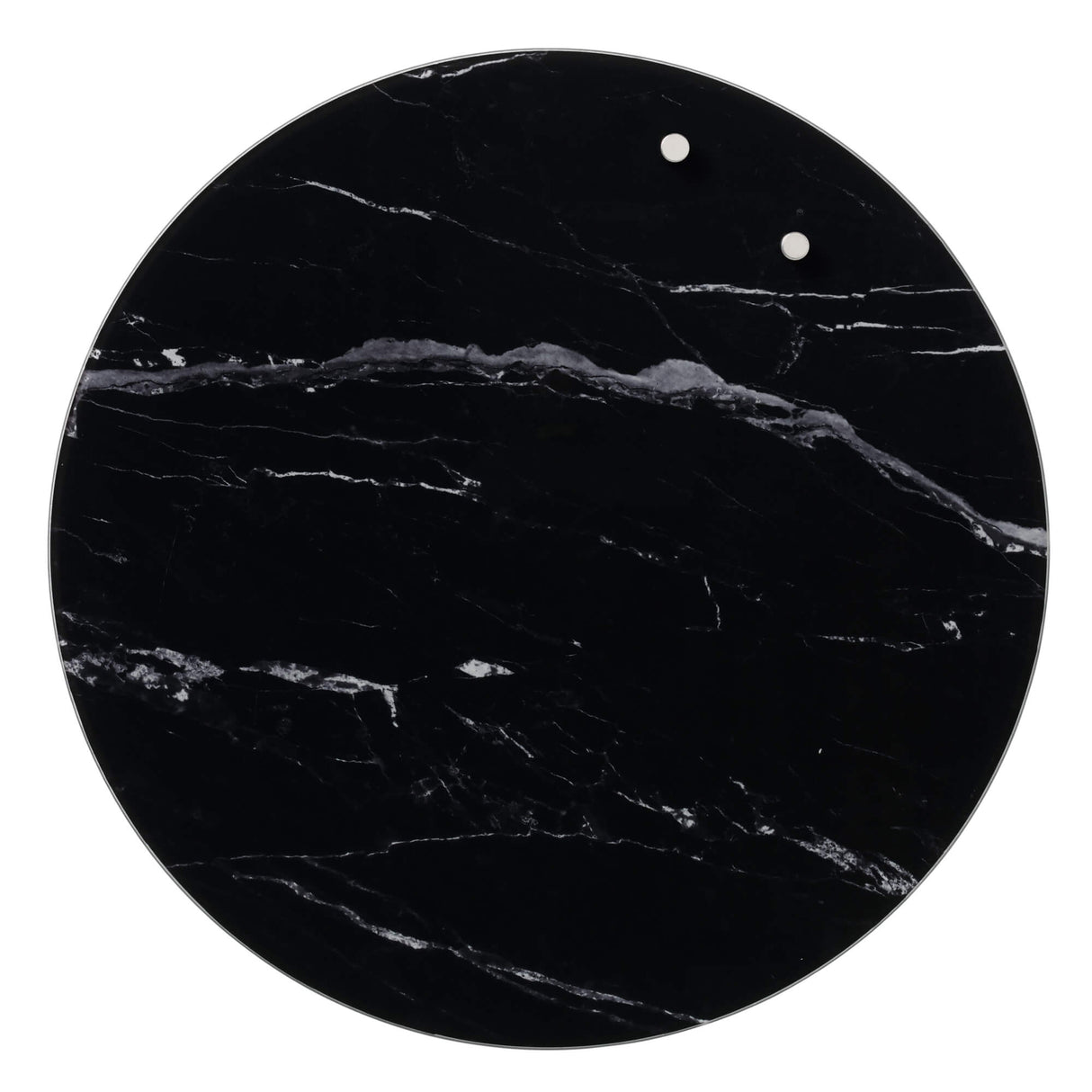 35 cm sort marmor tavle | Cirkel 35 cm. Sort marmor Magnetisk glastavle  | Officely