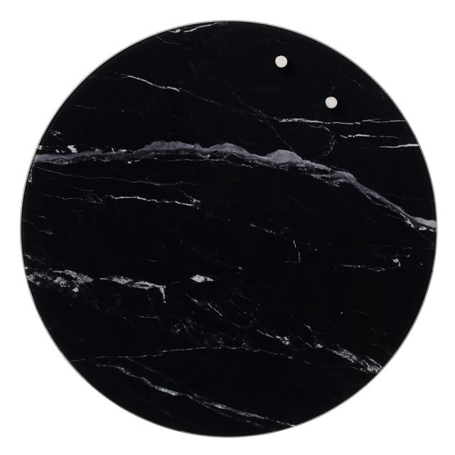 35 cm sort marmor tavle | Cirkel 35 cm. Sort marmor Magnetisk glastavle  | Officely