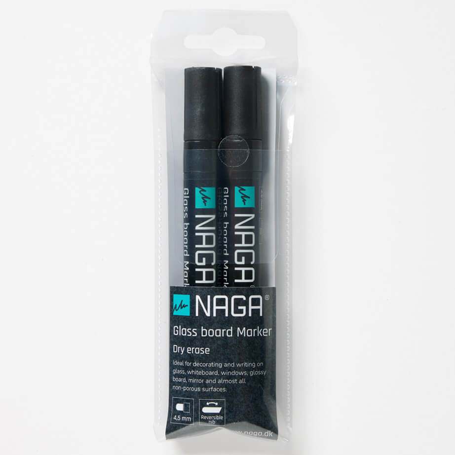 Sort marker til glastavle | 4,5 mm. Sort Glastavle marker, Dry erase | Officely