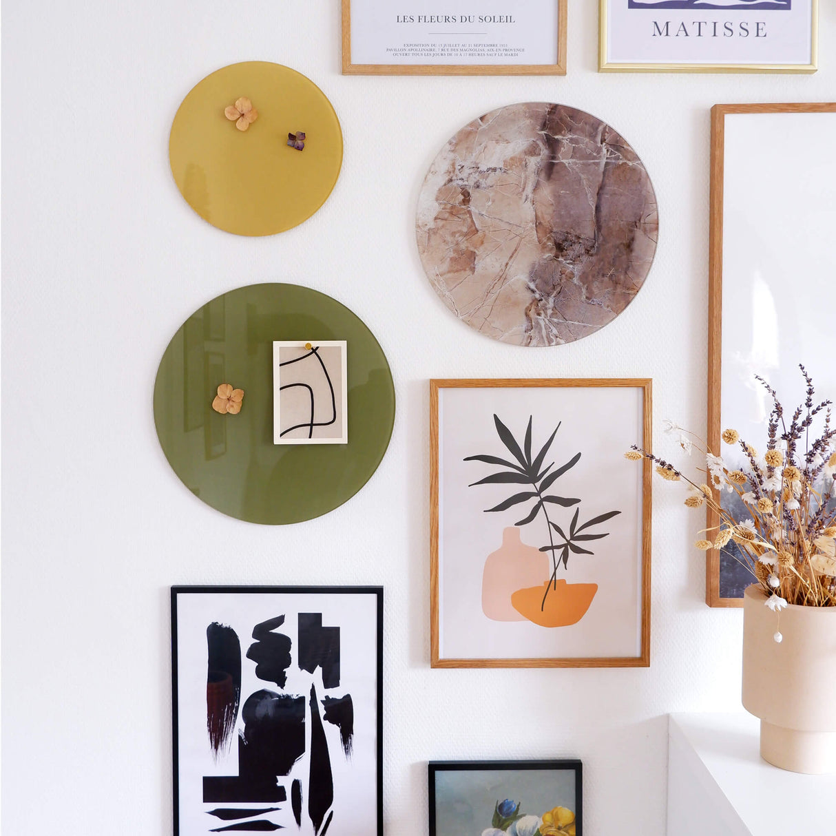 Cirkel 25 cm. Sahara Magnetisk glastavle