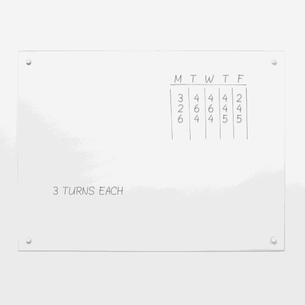 Klar glas tavle 120cm | 90 x 120 cm. Klar Glastavle IKKE MAGNETISK | Officely