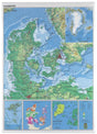 Danmark kort plakat | 97 x 137 cm. Danmarks kort  | Officely