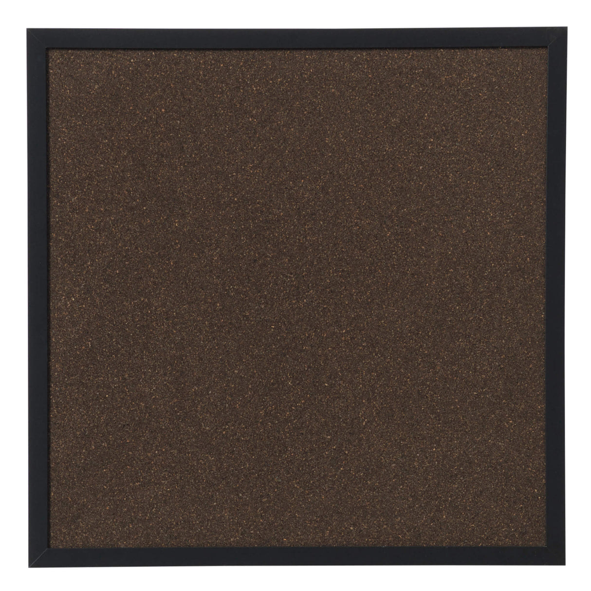 60 x 60 cm. Mørk Kork opslagstavle med sort ramme