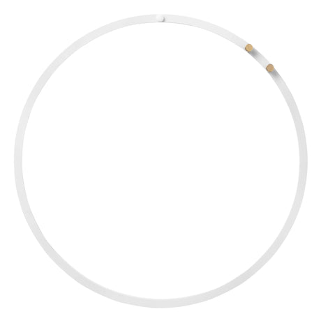 Hvid ring til dekoration | 35 cm. Cirkel tavle / Dekorationsring, Magnetisk, Hvid metal  | Officely