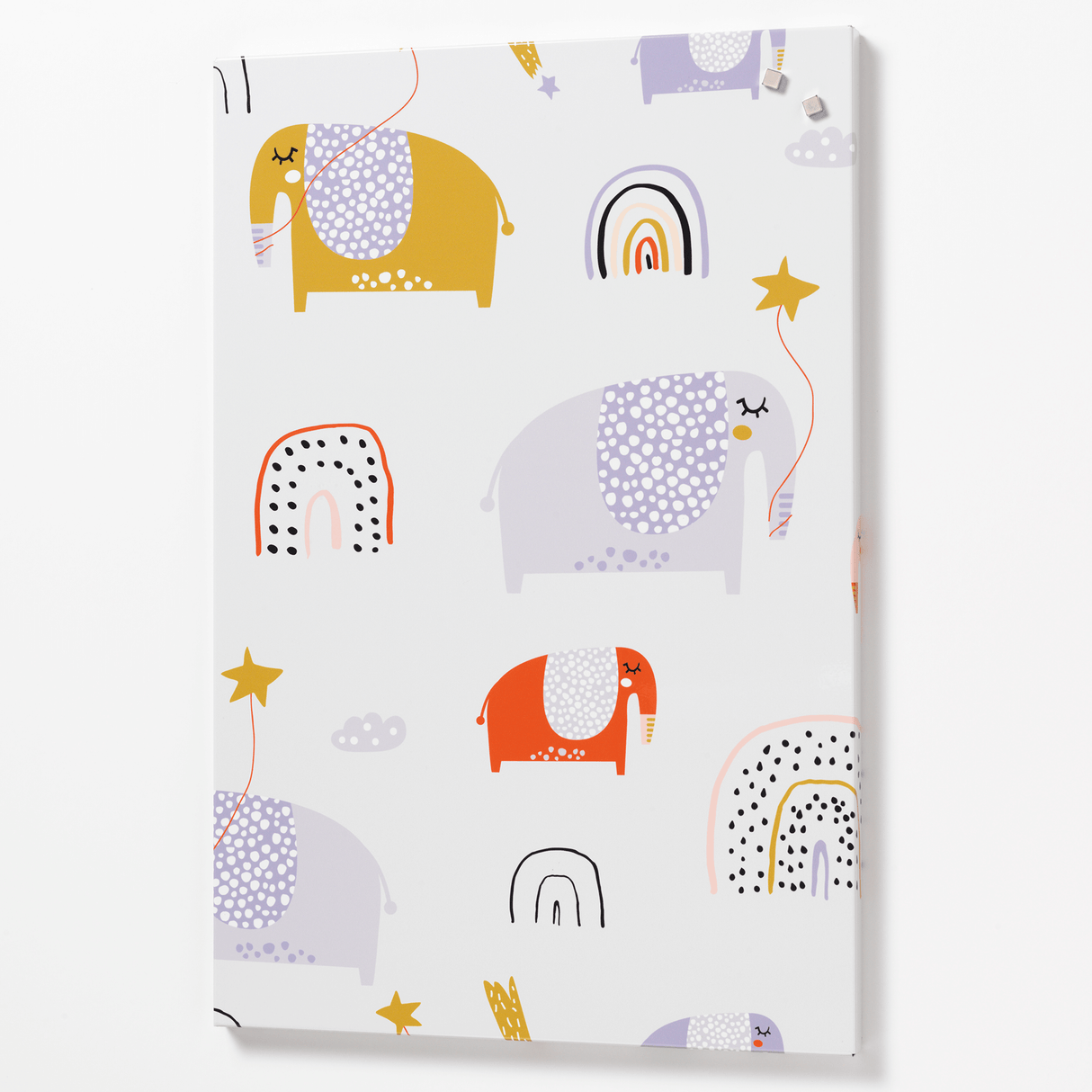 Magnetisk Ståltavle 40 x 60 cm. Elefant