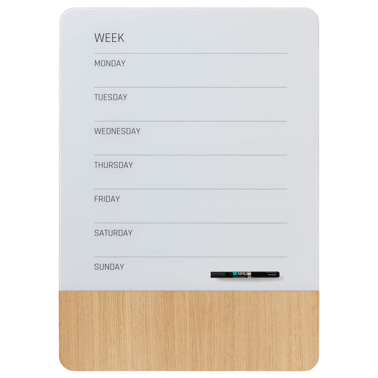 English week planner glass veneer board 50x70 70602.jpg
