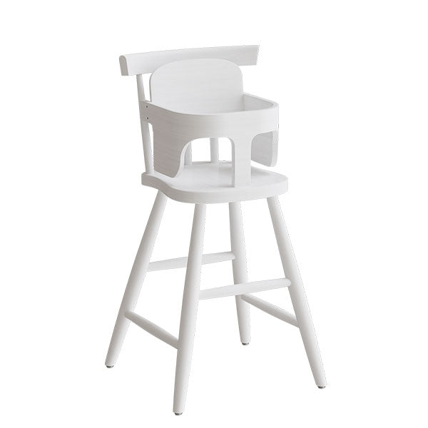 Børnestol Enkel 3172, hvidbejdset massiv birk med bøjle, siddehøjde 520mm