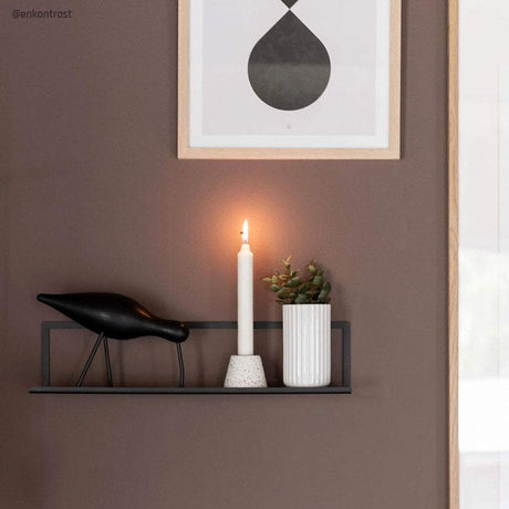 Dekorativ gallerihylde | 45 cm. Gallerihylde, Sort metal  | Officely