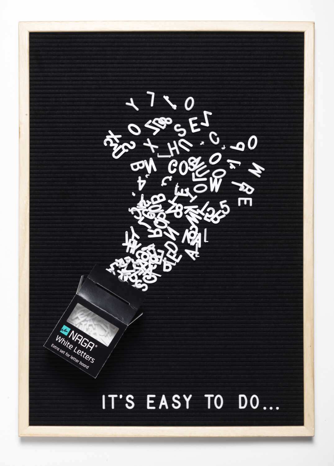 Tavle til skrift 40 x 50 | 40 x 50 cm. Bogstavtavle | Officely