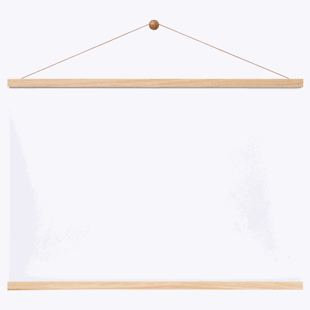 Rammeskinne 51 cm | Magnet rammeskinne i egetræ, 51 cm. | Officely