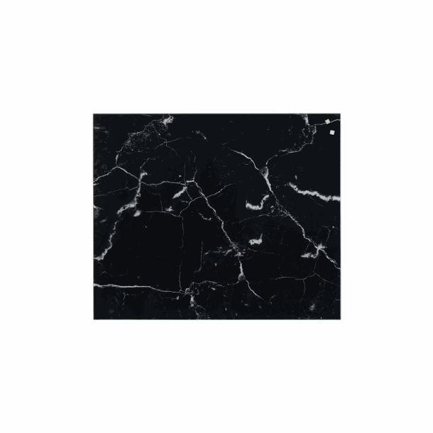 stænkplade glas | 60 x 50 cm. Sort Marmor Magnetisk Stænkplade | Officely