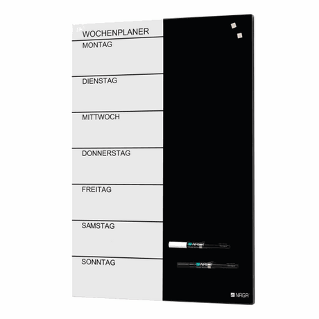 Magnetisk Stål ugetavle 60 x 40 | Magnetisk Stål ugetavle 60 x 40 cm. Tysk  | Officely
