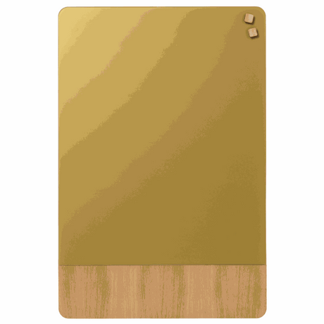 Mat glas guldegefiner | 60 x 80 cm. Mat glas guld/Egefiner Magnetisk tavle  | Officely
