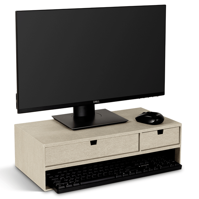 Monitor Stand / Skærmhylde, Kanvas, Natur