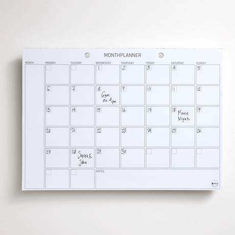 Month planner a4 pad 12918.png