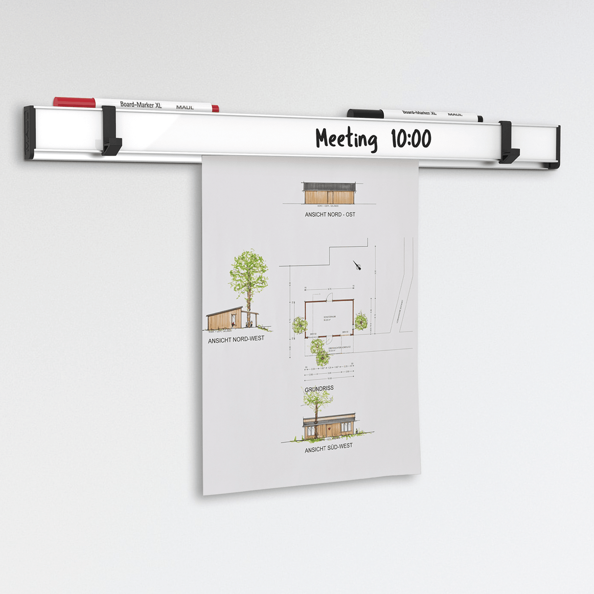 Multifunktionel klemmeskinne / tavle