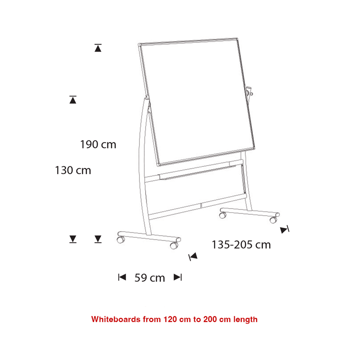 Rocada mobil double sided rotation whiteboard 14413 dimensions.png