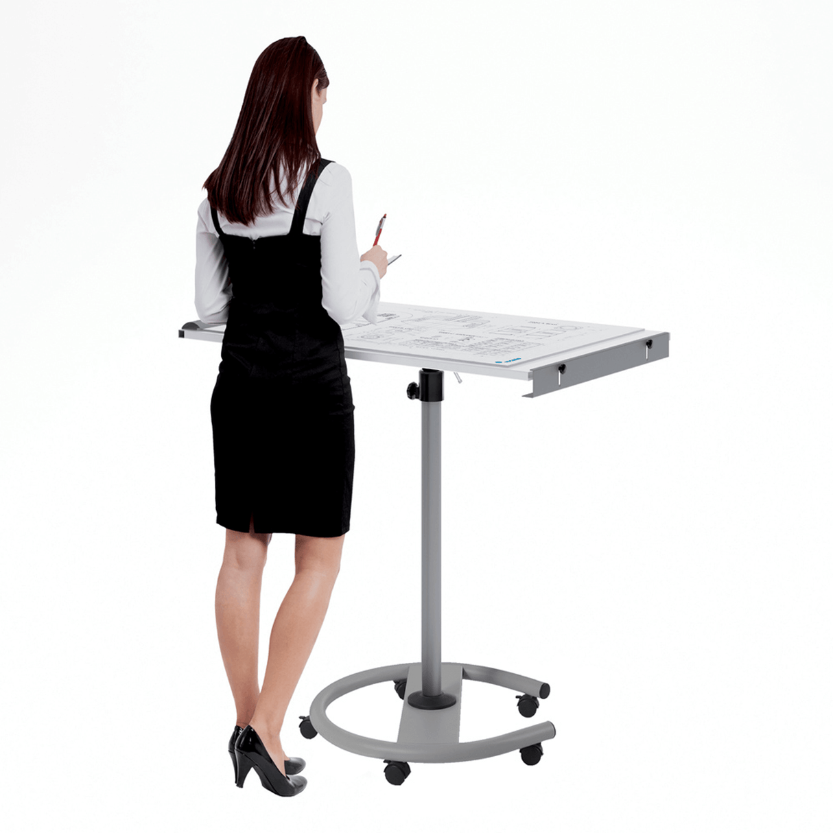 Rocada 360º mobil flipchart whiteboard og bord i et