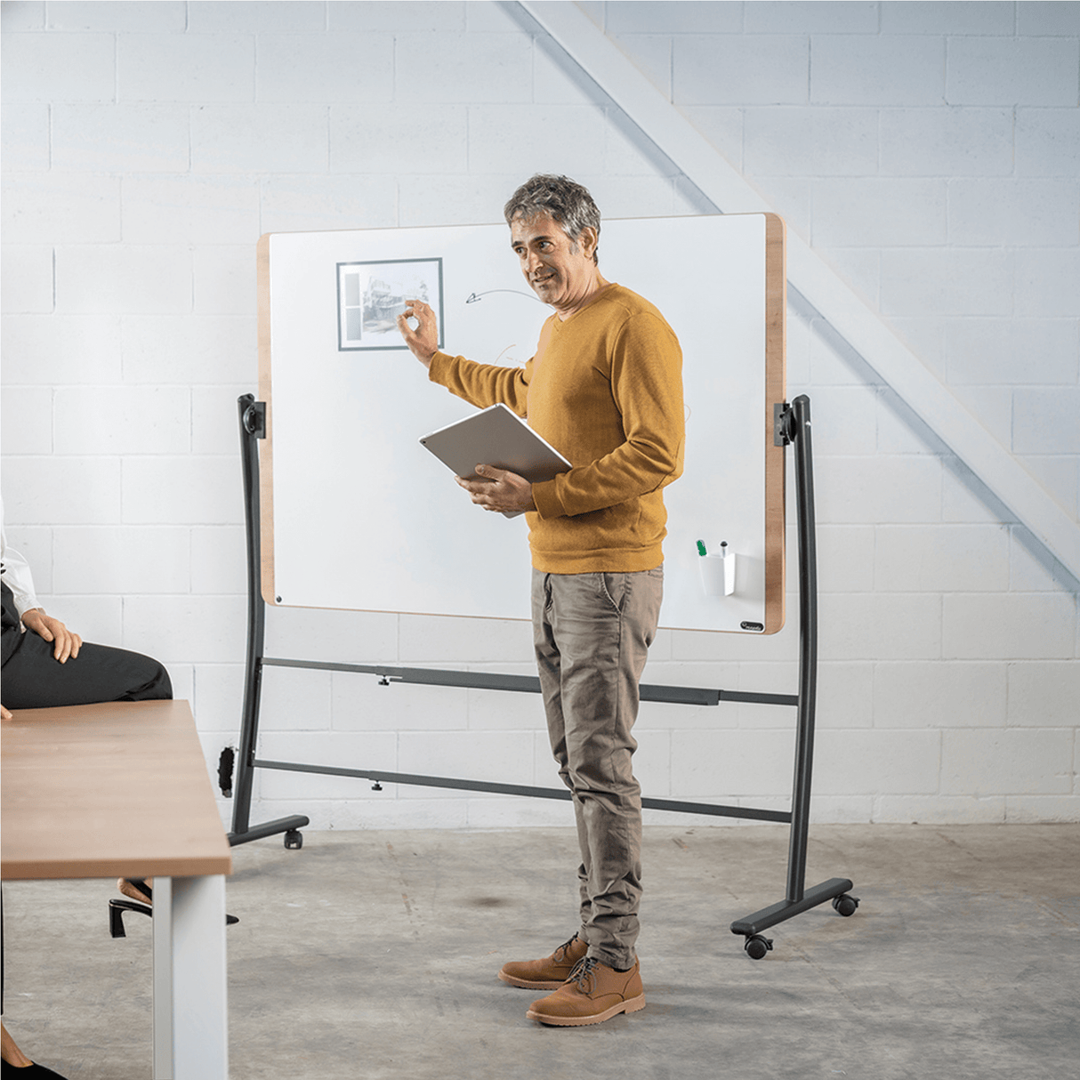 Rocada Natur 360º dobbeltsidet mobil whiteboard