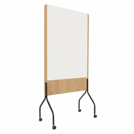 Rocada Natur dobbeltsidet whiteboard med hjul | Rocada Natur dobbeltsidet mobil whiteboard  | Officely