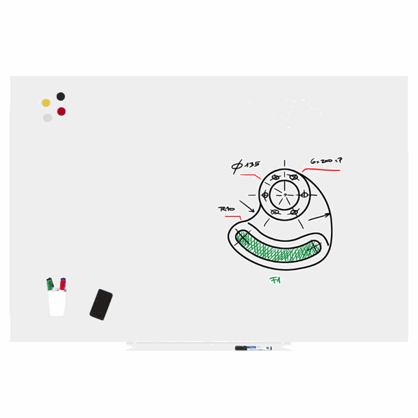 Rocada SkinWhiteboard PRO overflade 100 | Rocada SkinWhiteboard PRO overflade 100 x 150 cm. | Officely