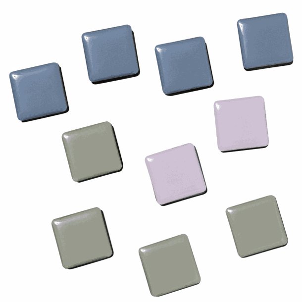 Firkantet magnet dusch | Farvet, Kvadratisk magnet, Stærk | Officely