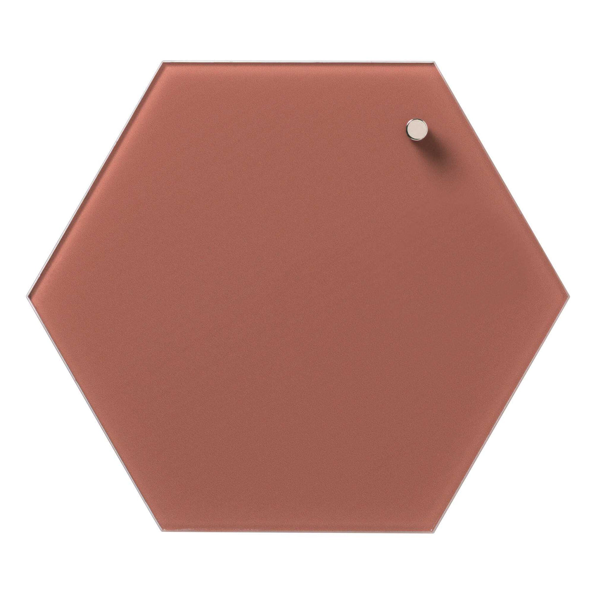 Hexagonal 21 cm | Hexagonal 21 cm. Terracotta Magnetisk glastavle | Officely