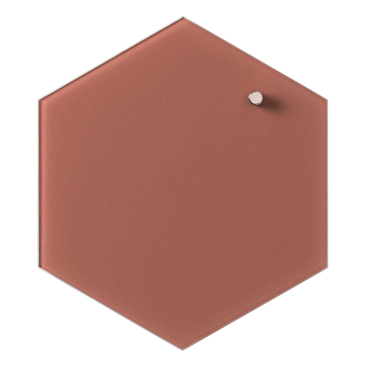 Hexagonal 21 cm | Hexagonal 21 cm. Terracotta Magnetisk glastavle | Officely
