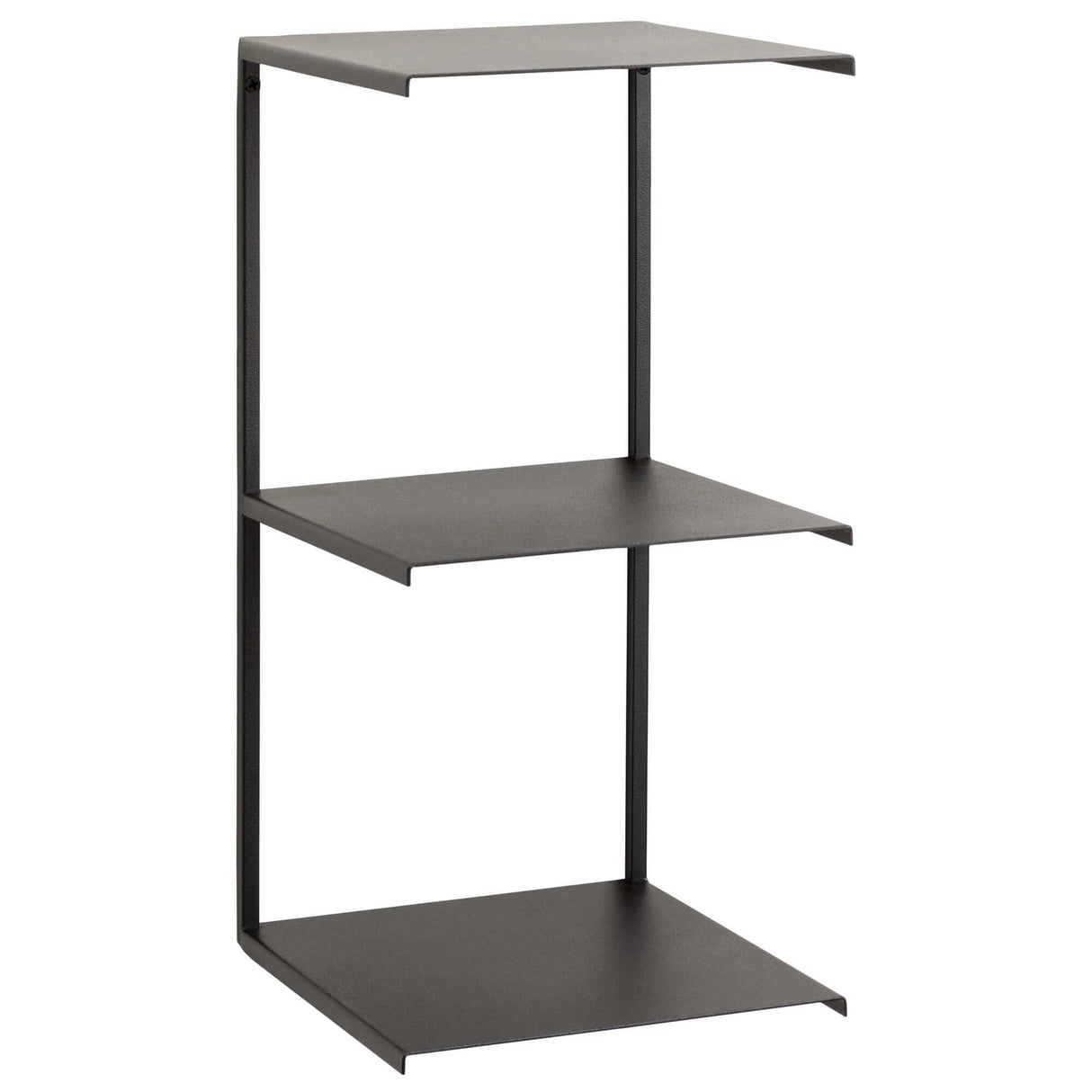 Tredobbelt hylde i sort metal | Tredobbelt hylde, Sort metal | Officely