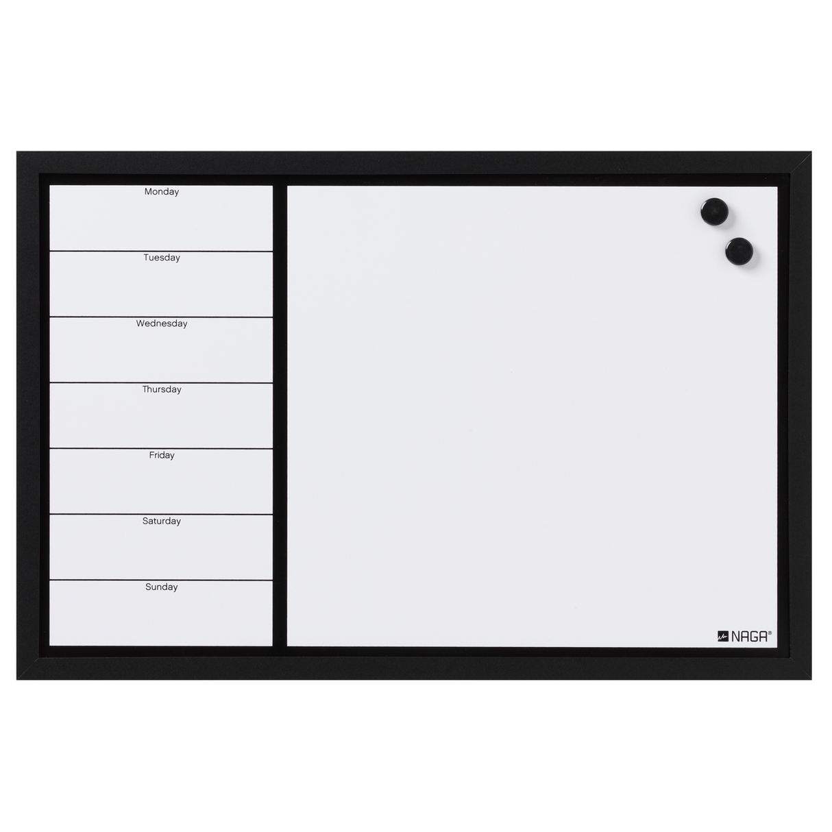 Ugeplan engelsk whiteboard magnetisk 60x40cm 12402.png