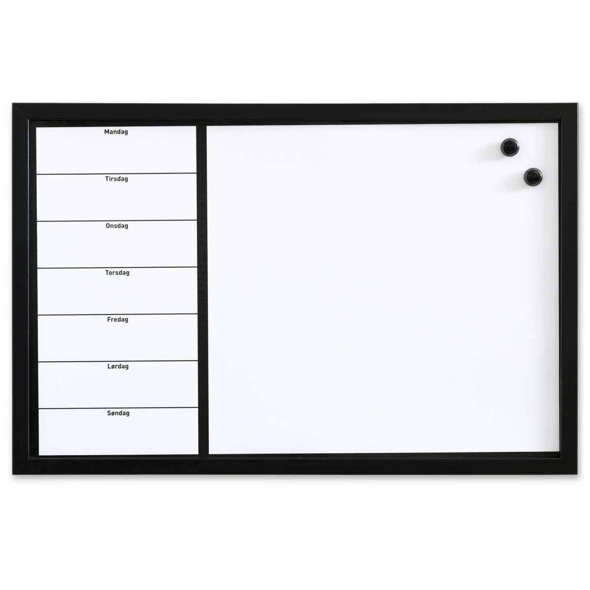 Dansk ugetavle whiteboard | 60 x 40 cm. Whiteboard ugetavle Dansk | Officely